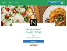 Tablet Screenshot of novecentotakeaway.com